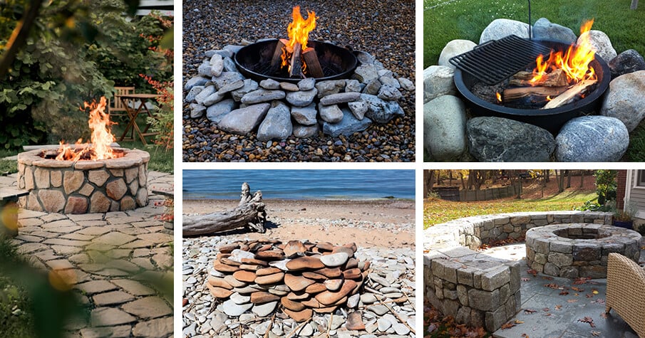 45 Hearth Pit Concepts with Rocks and Stones: Low-cost and Straightforward